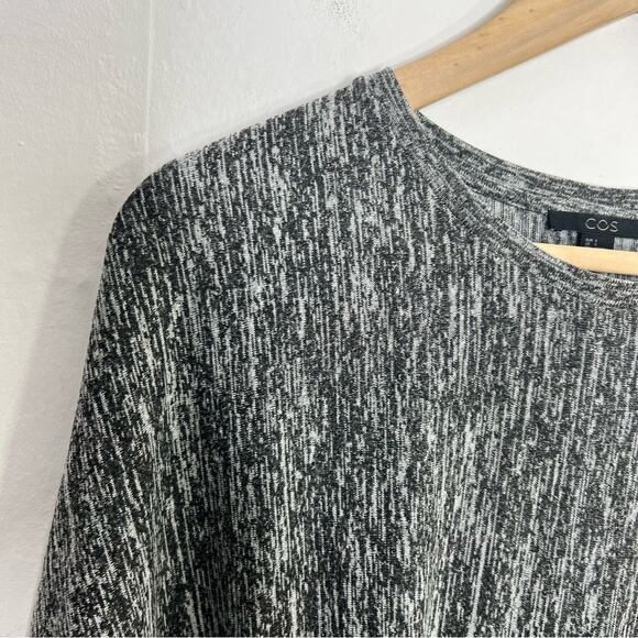 COS Gray Casual Melange Knit Jersey Minimalist Dress Size Small - Picture 4 of 11